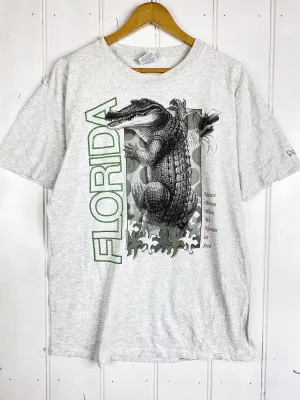 Vintage Animals - Florida Gator Grey Tee - Large