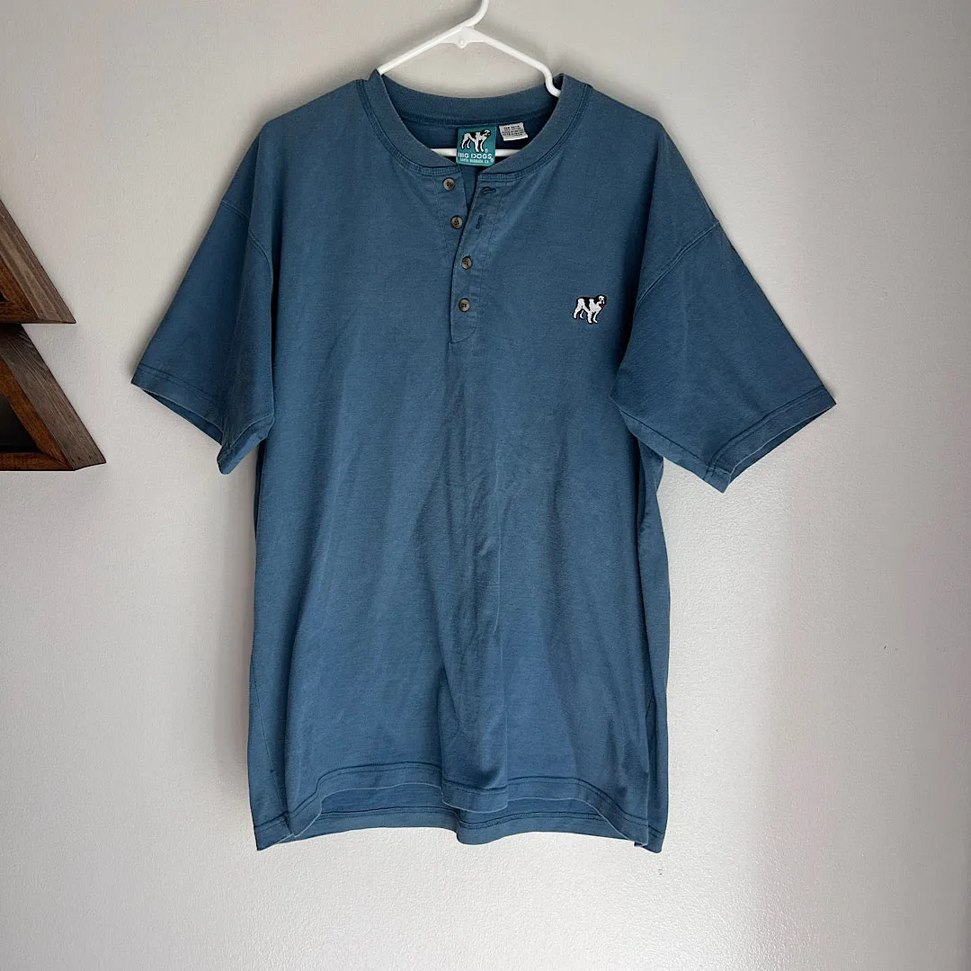 Vintage Big Dogs Embroidered Button T-Shirt