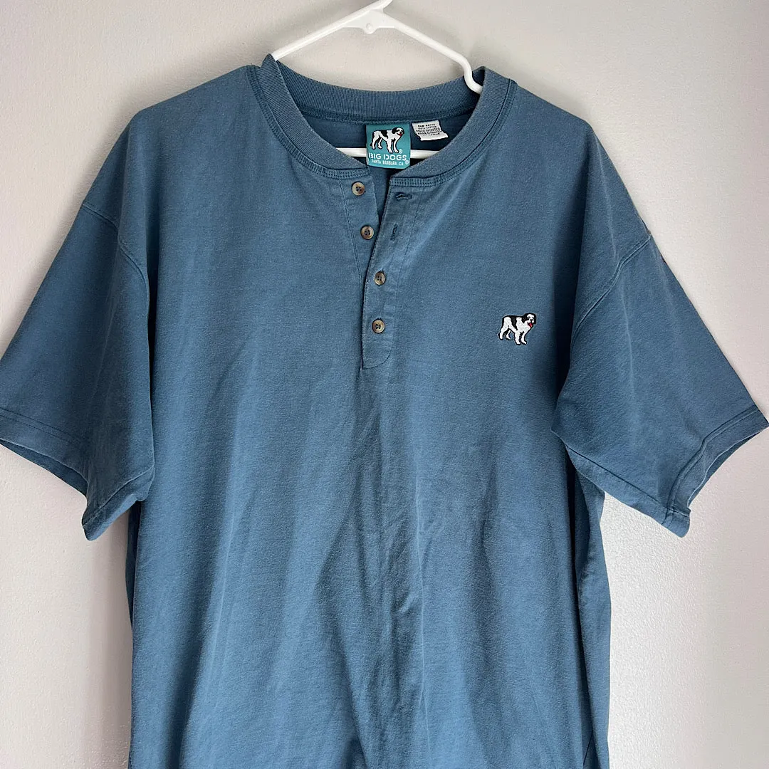 Vintage Big Dogs Embroidered Button T-Shirt