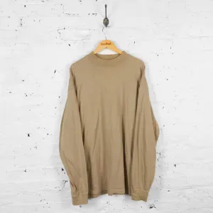 Vintage Carhartt Thick Long Sleeve T Shirt - Beige - XXL