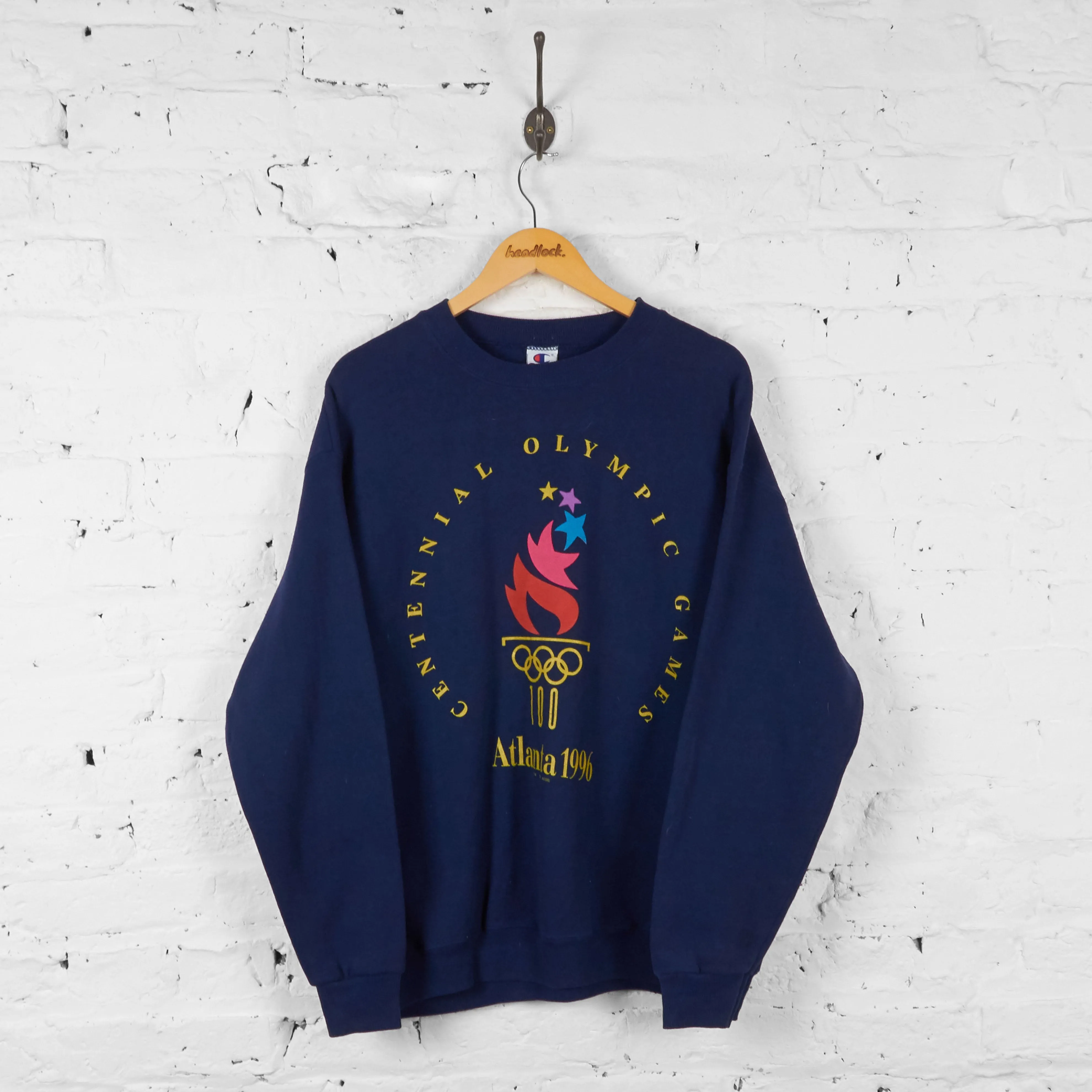 Vintage Champion Atlanta Olympics 1996 Sweatshirt - Navy - L