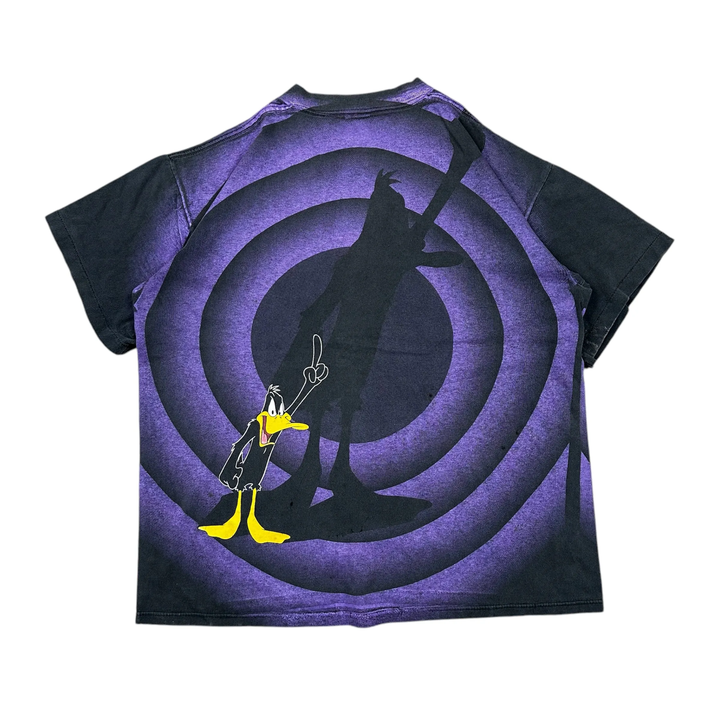 Vintage Daffy Duck Spiral T-Shirt - M