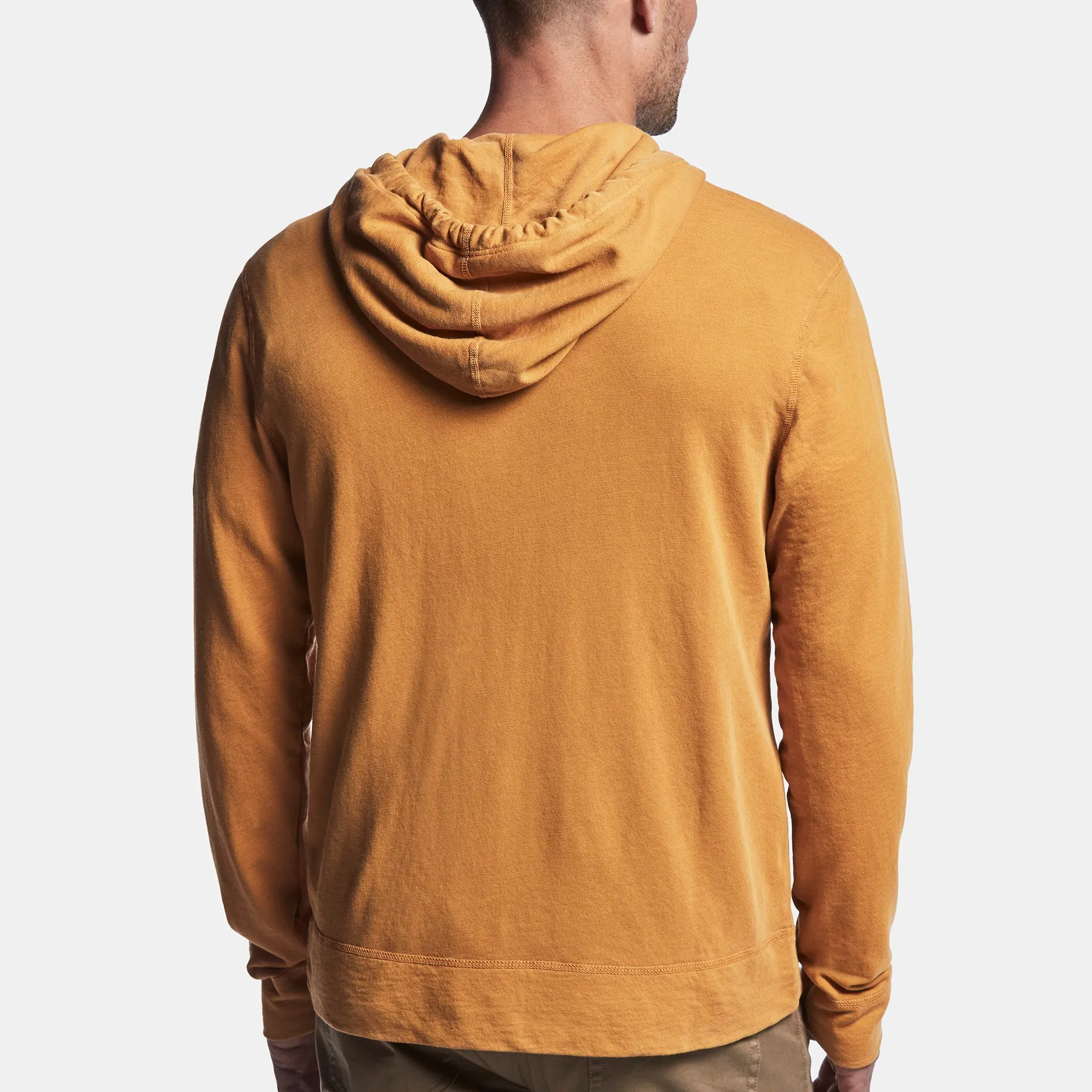 Vintage French Terry Zip Up Hoodie - Brass Pigment