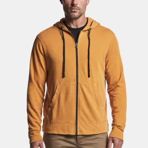 Vintage French Terry Zip Up Hoodie - Brass Pigment
