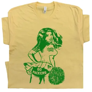 Vintage Green Bay Packers T Shirt Green Bay Packers Shirts Cheerleader Shirt Retro Packers