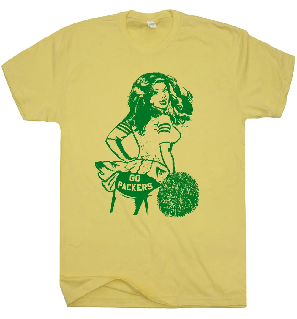 Vintage Green Bay Packers T Shirt Green Bay Packers Shirts Cheerleader Shirt Retro Packers