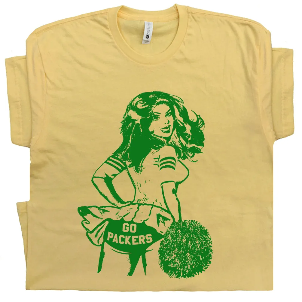 Vintage Green Bay Packers T Shirt Green Bay Packers Shirts Cheerleader Shirt Retro Packers