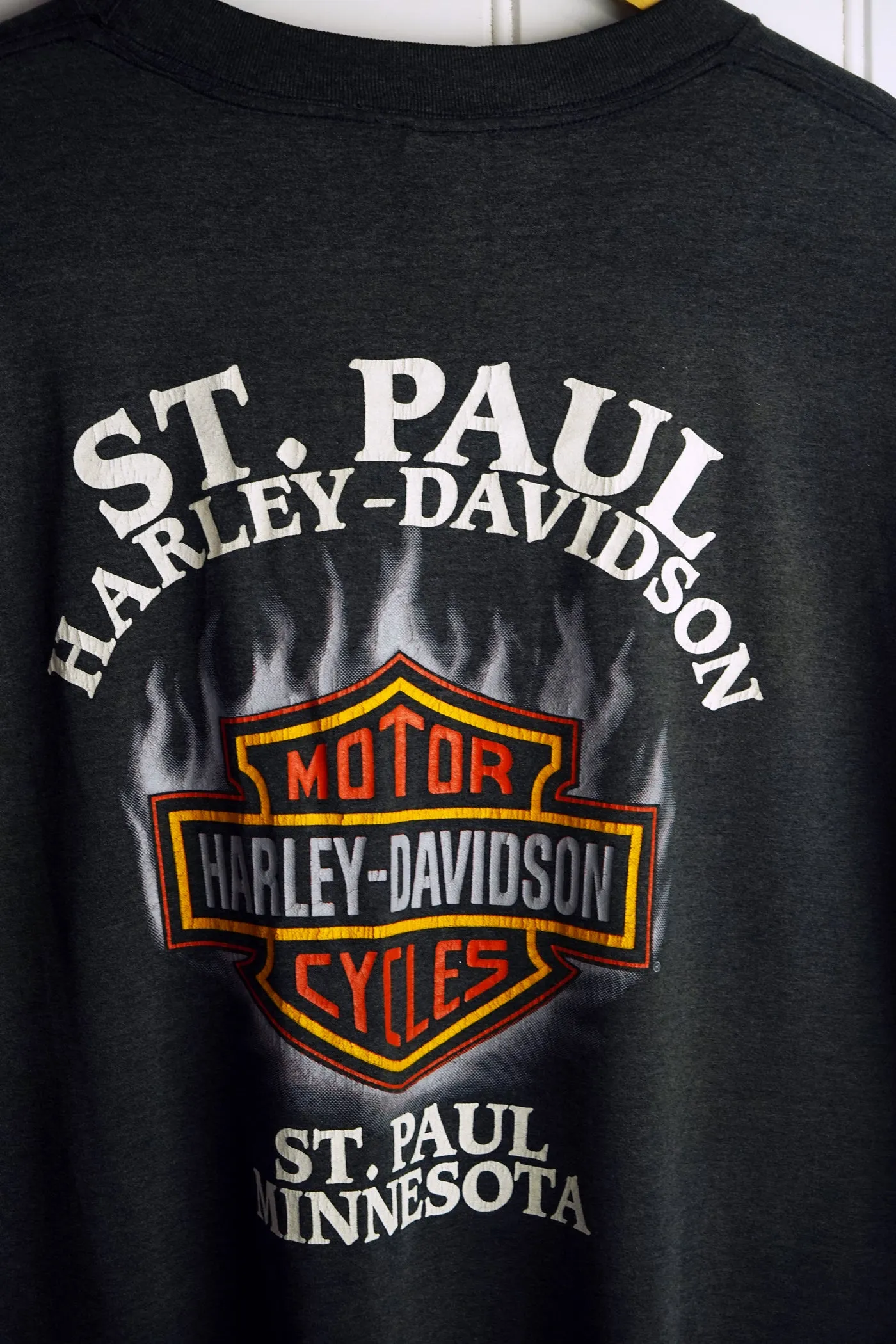 Vintage Harley - 3d Emblem Panther Faded Black Tee - 2XLarge