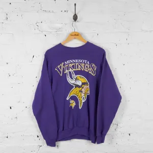 Vintage Minnesota Vikings NFL Sweatshirt - Purple - L