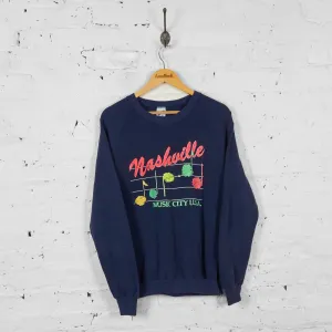 Vintage Nashville Sweatshirt - Navy - M
