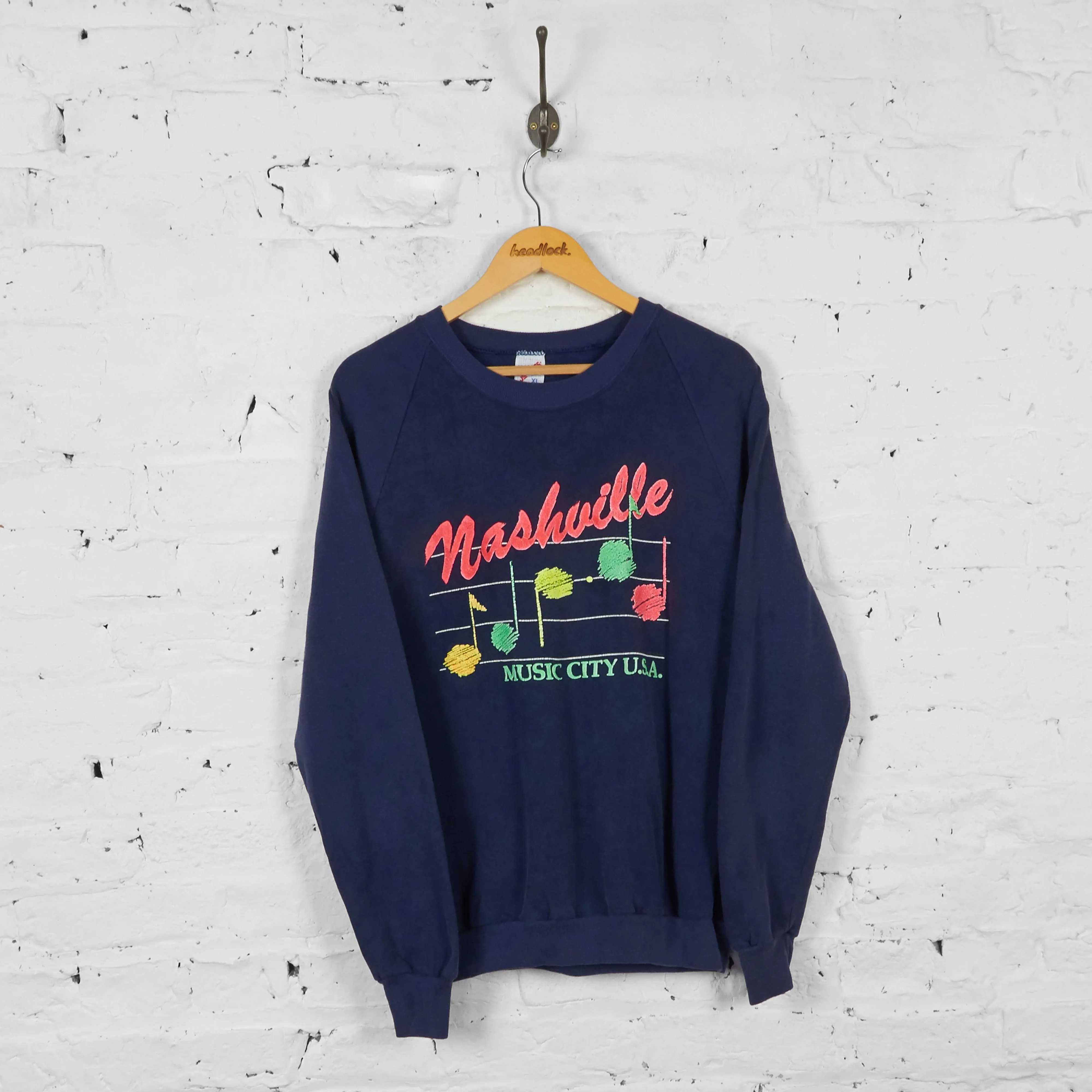 Vintage Nashville Sweatshirt - Navy - M
