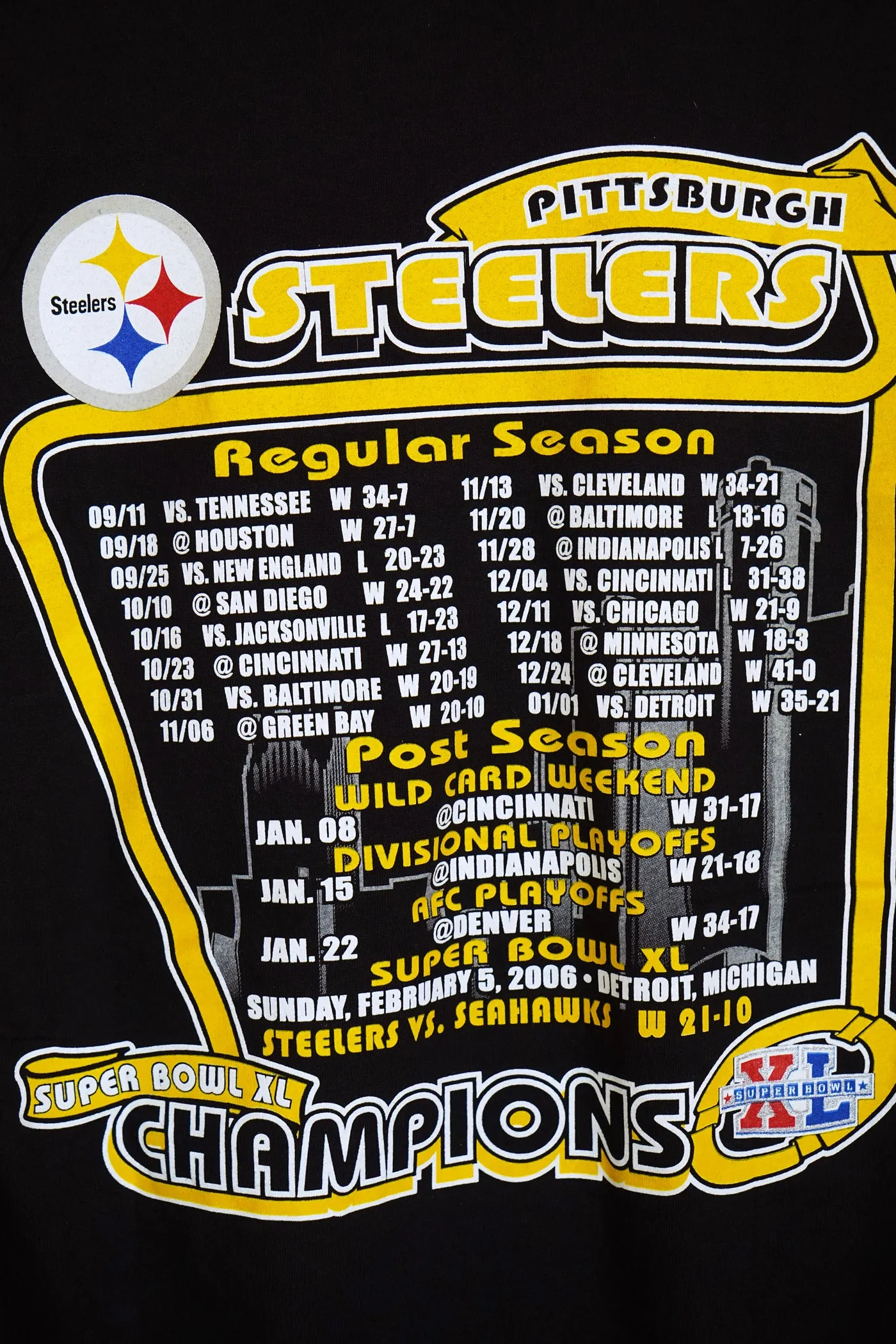 Vintage Sports - 06 Steelers Tee - Medium
