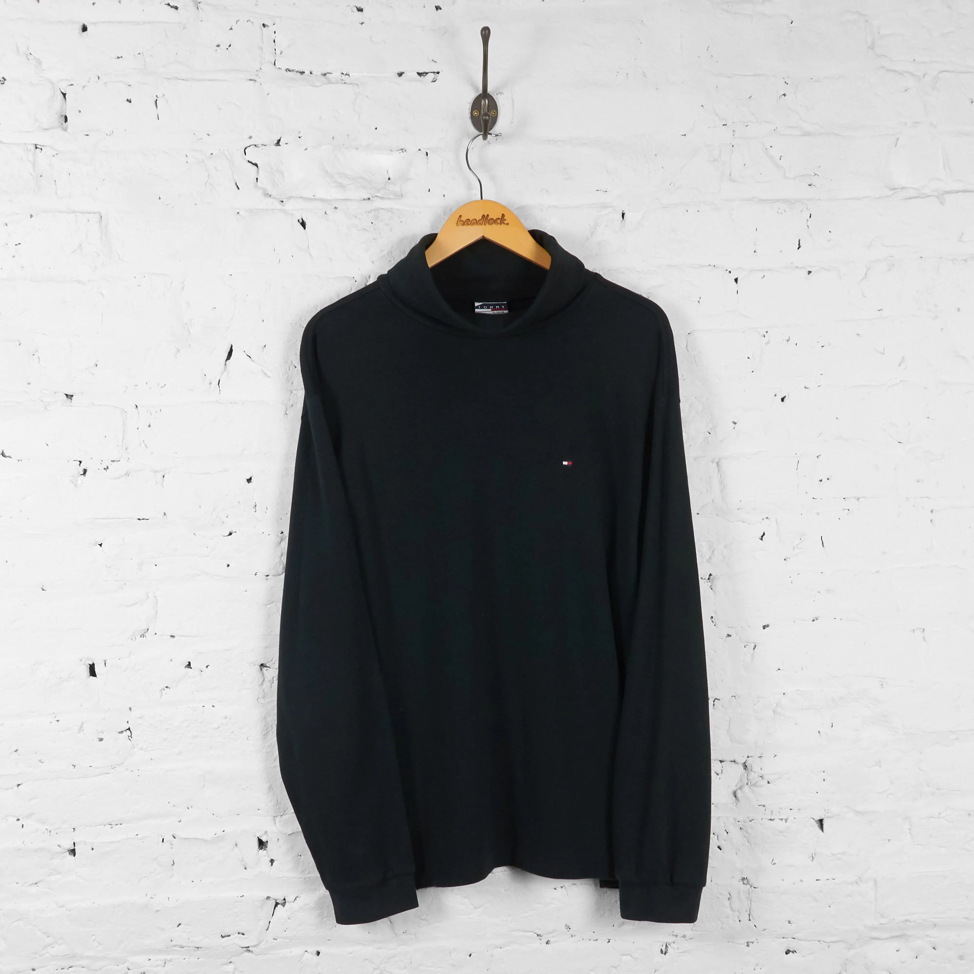 Vintage Tommy Hilfiger Turtle Neck Top- Black - XL