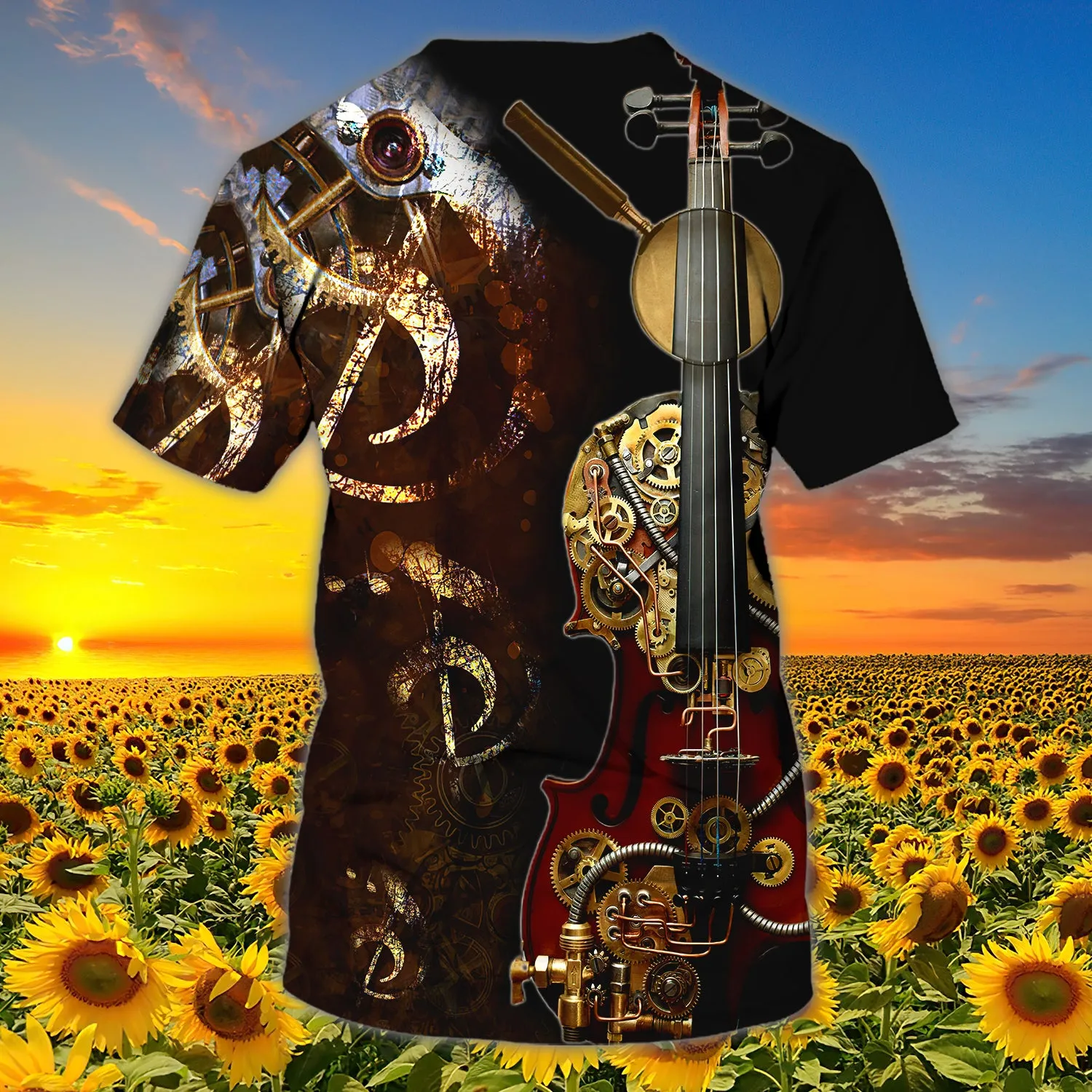 Violin Vintage - Personalized Name 3D T Shirt - Nt168 - Ct110