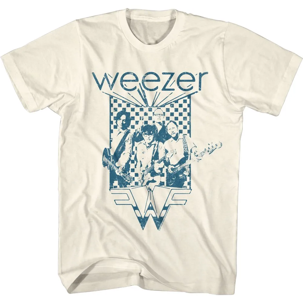 Weezer Blue Checkered Box T-Shirt