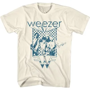 Weezer Blue Checkered Box T-Shirt
