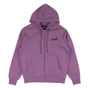 Welcome - Balance Embroidered Zip Hoodie Berry