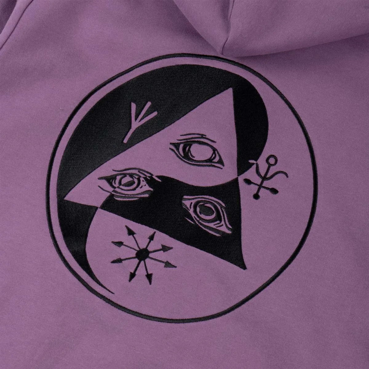 Welcome - Balance Embroidered Zip Hoodie Berry