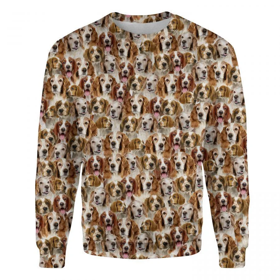 Welsh Springer Spaniel - Full Face - Premium Sweatshirt