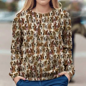 Welsh Springer Spaniel - Full Face - Premium Sweatshirt