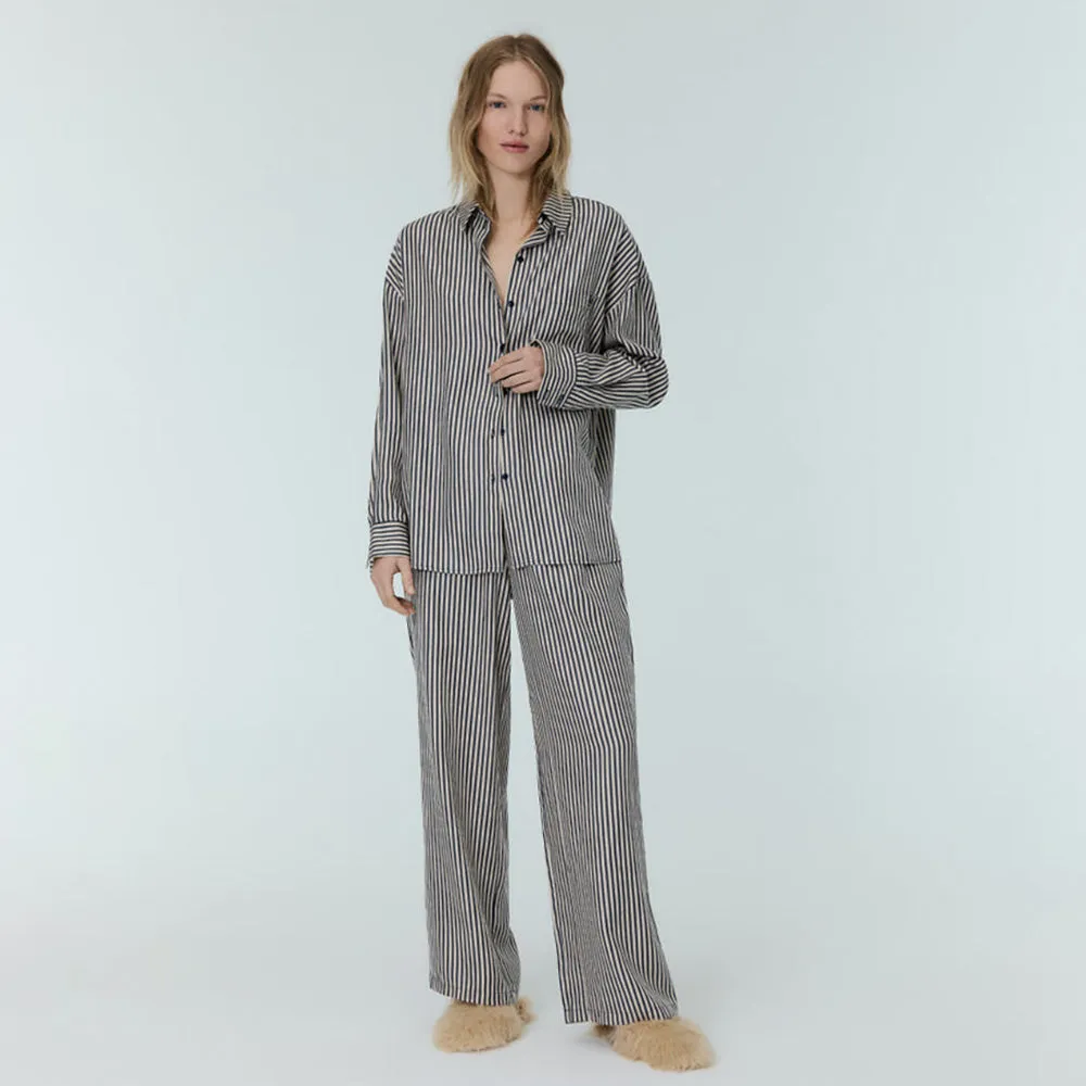 West Woman's Shirt & Pants Set | Midnight Navy