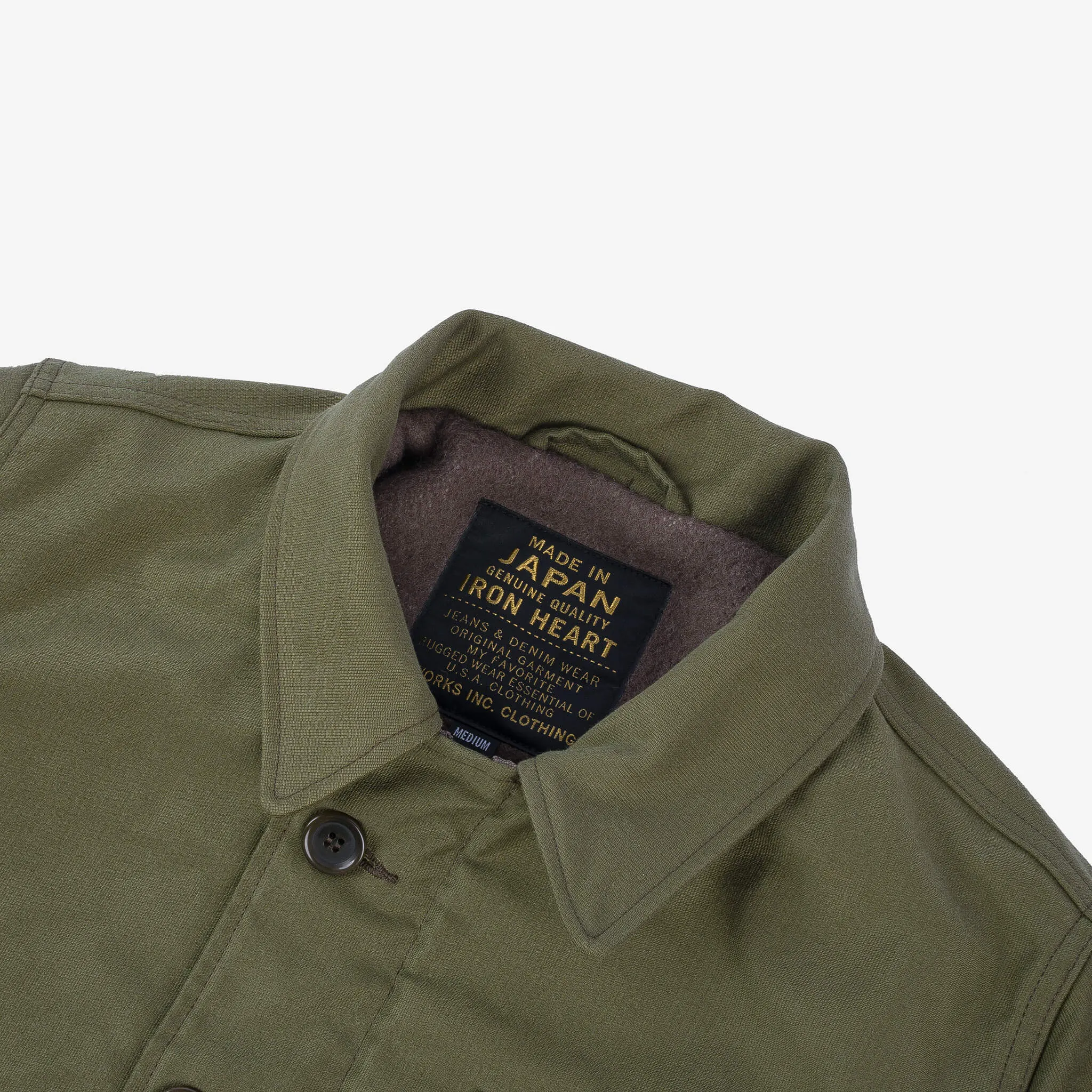 Whipcord A2 Deck Jacket - Olive Drab Green