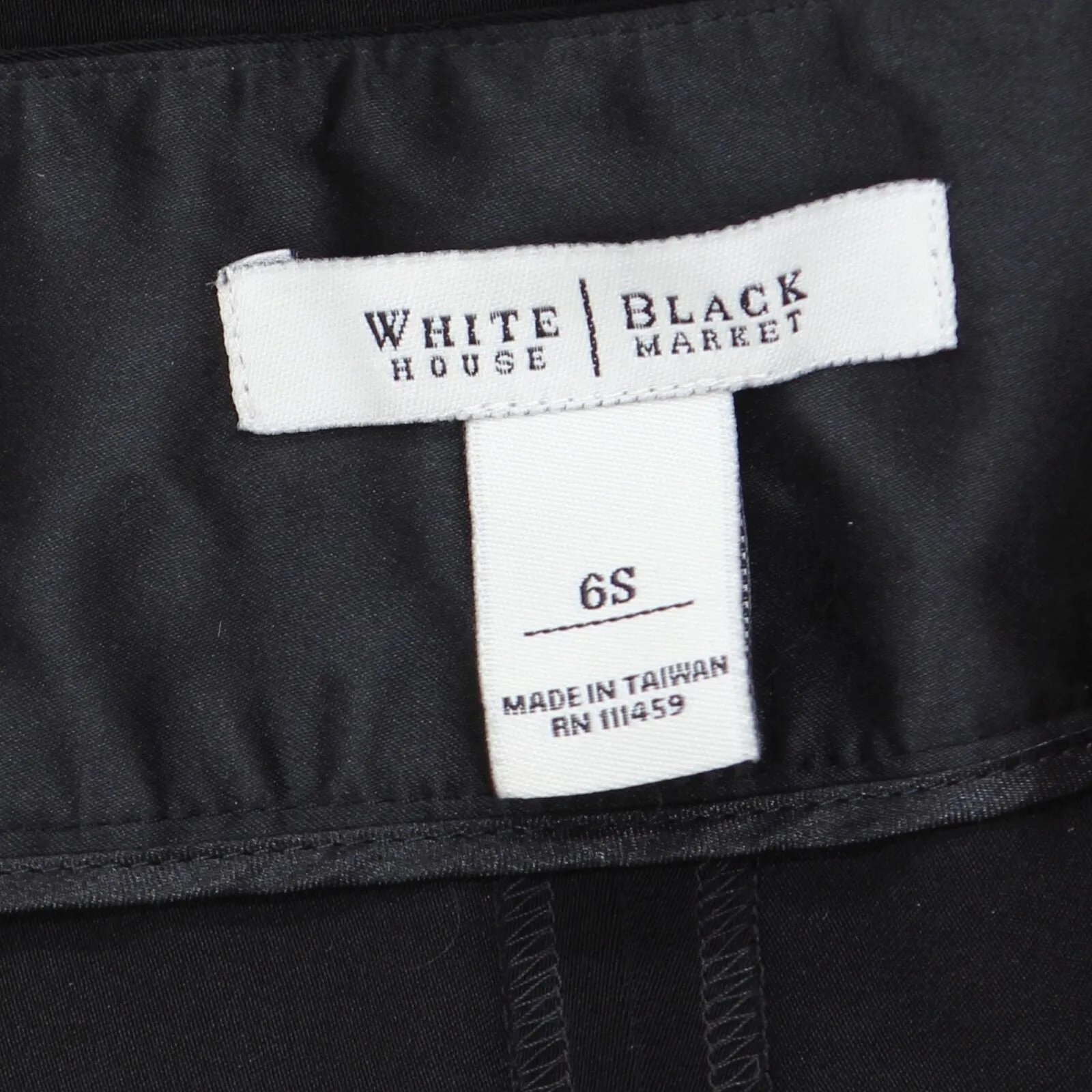 White House Black Market Womens Flare Leg Side Zip Dress Pants Black 6 Short