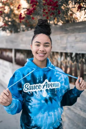 White SA Drip | Ocean Waves Hoodie