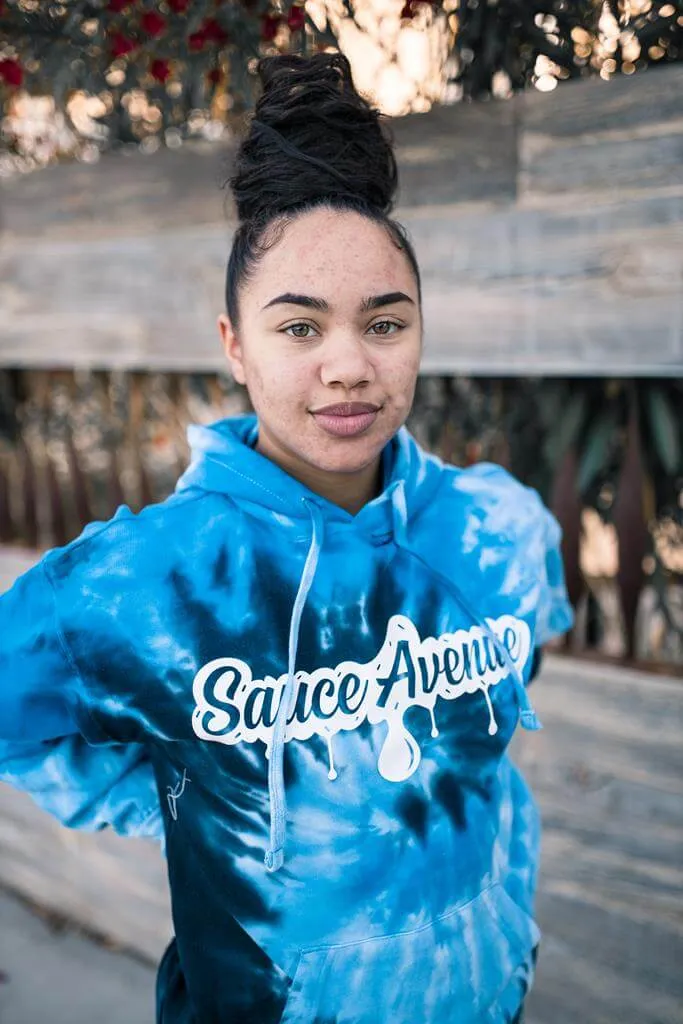White SA Drip | Ocean Waves Hoodie