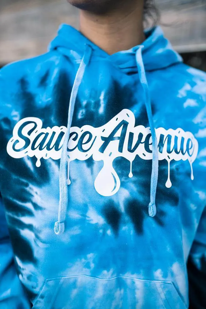 White SA Drip | Ocean Waves Hoodie