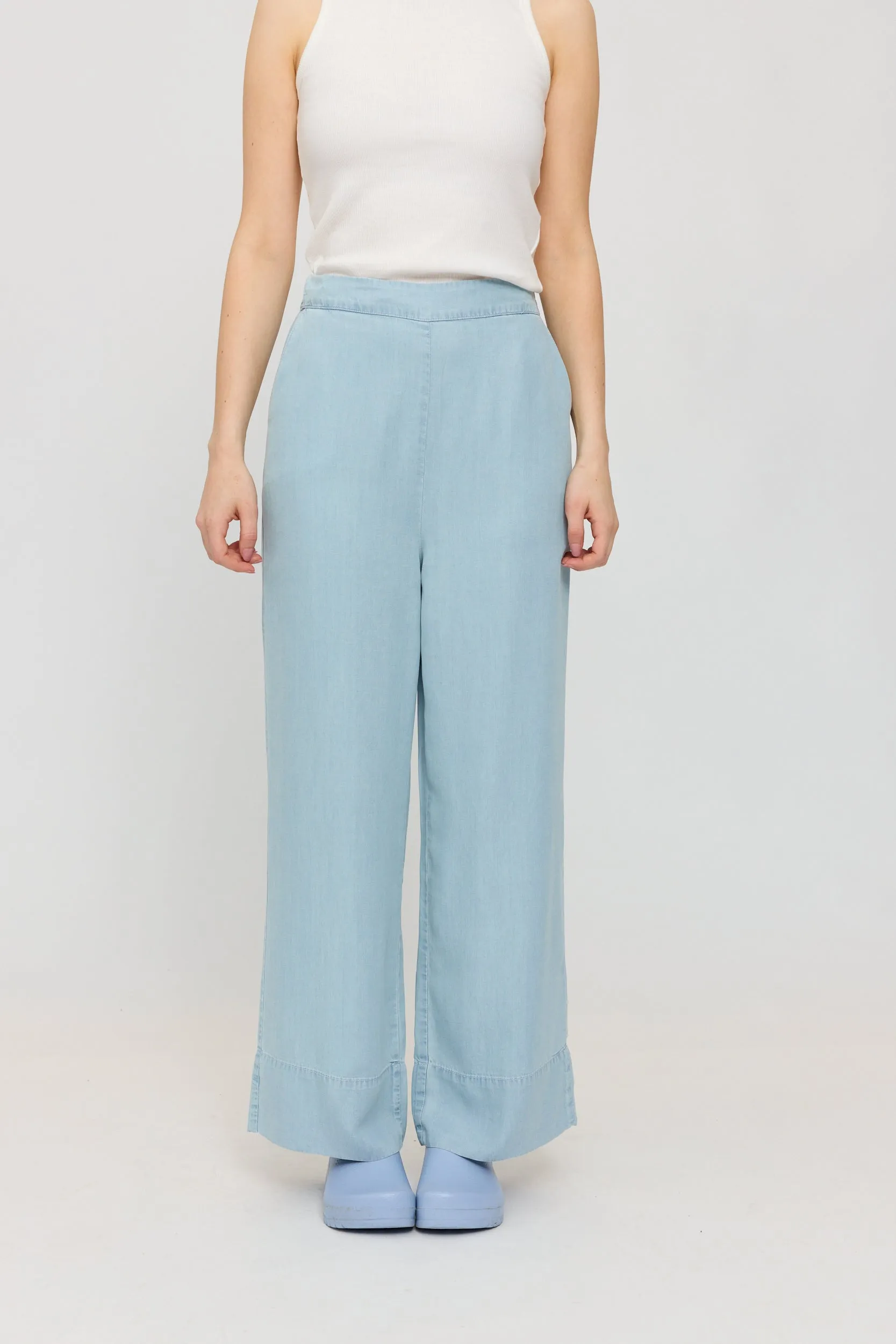 Wide Leg Denim Pants