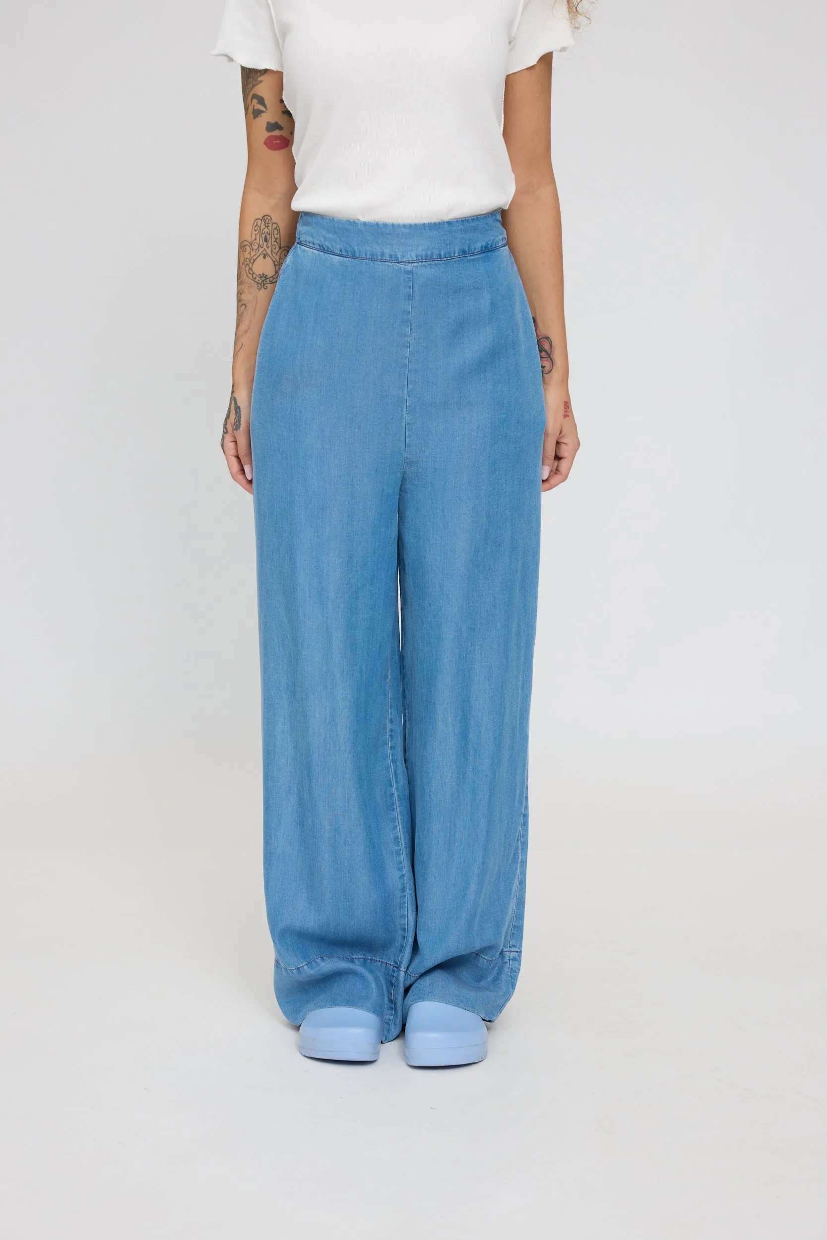 Wide Leg Denim Pants