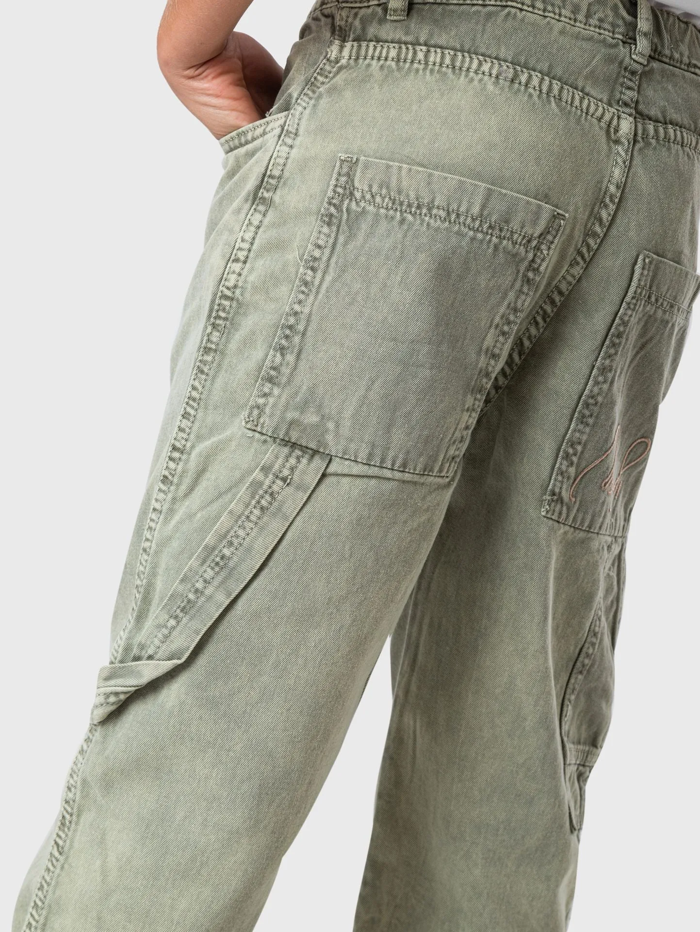 Wide Leg Gabardine Pants
