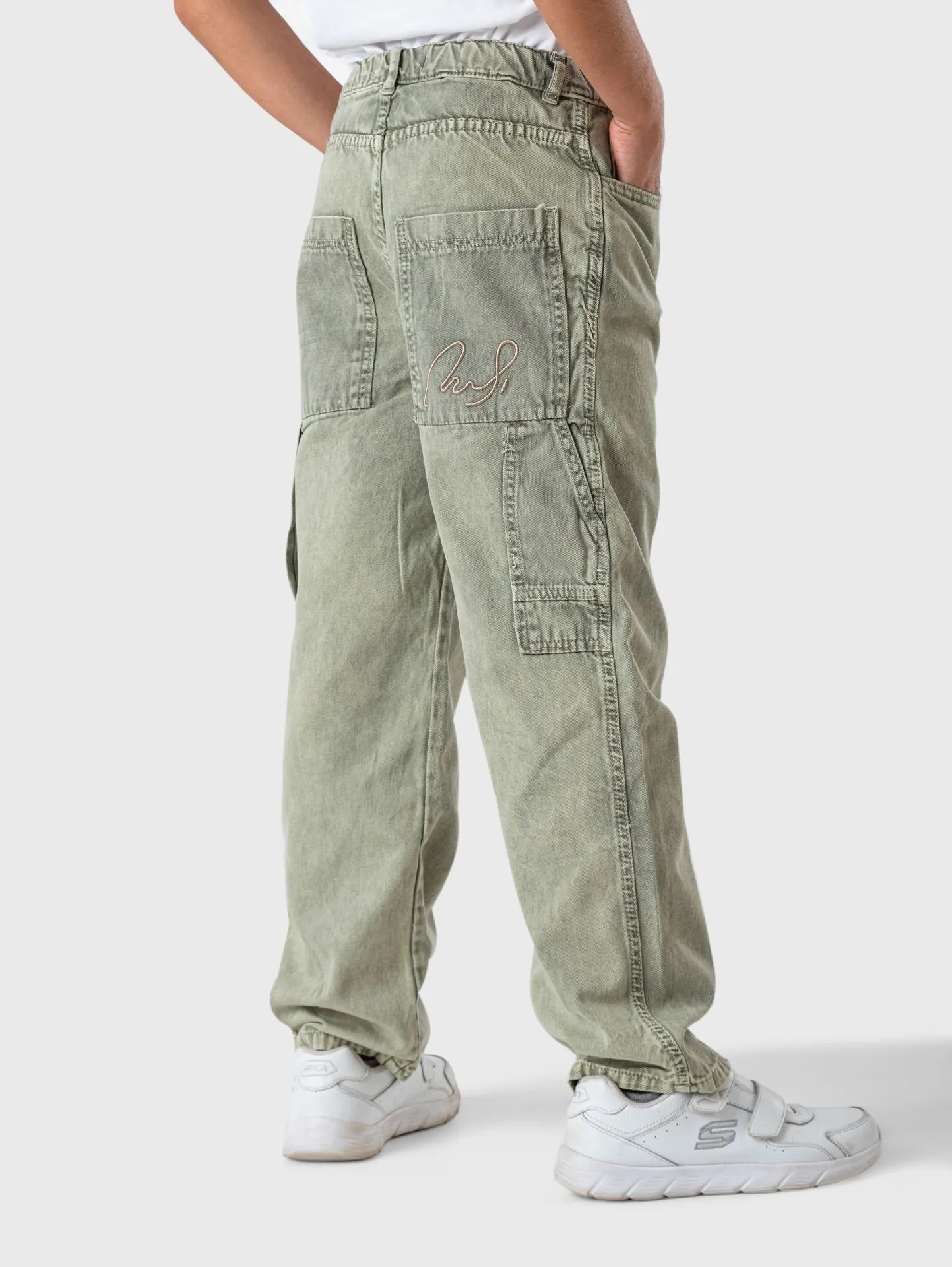 Wide Leg Gabardine Pants