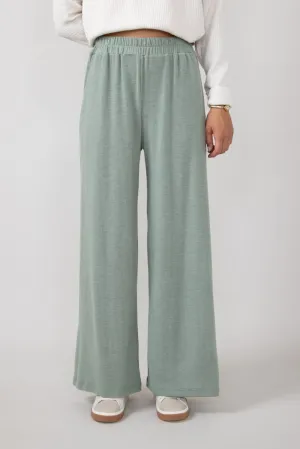 Wide Leg Lounge Pants for Women in Olive | NP70169F-OLIVE
