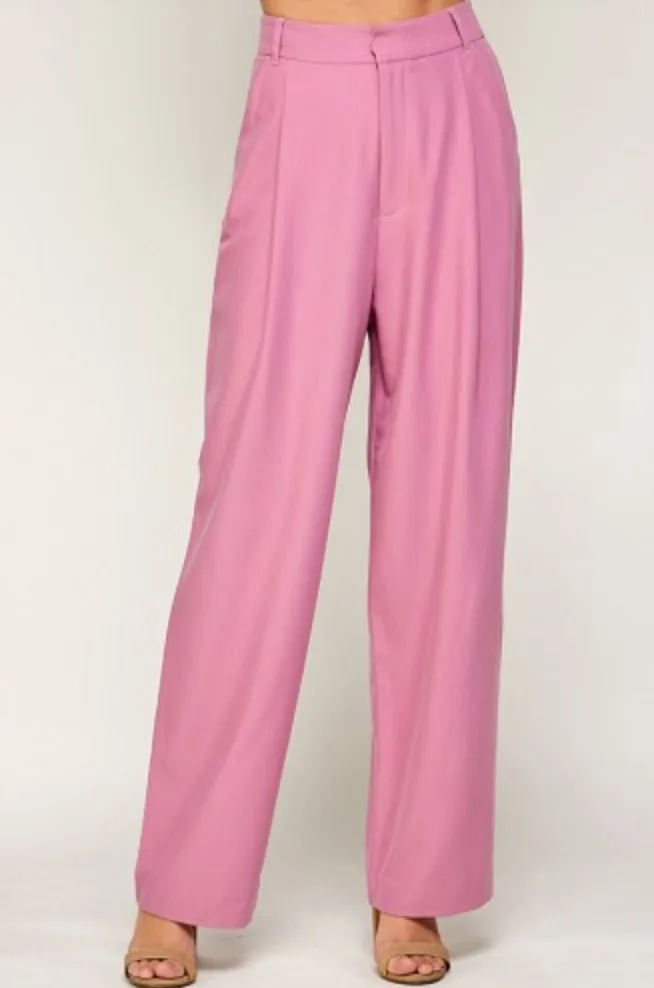 Wide Leg Pleat Pant