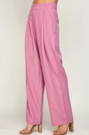 Wide Leg Pleat Pant