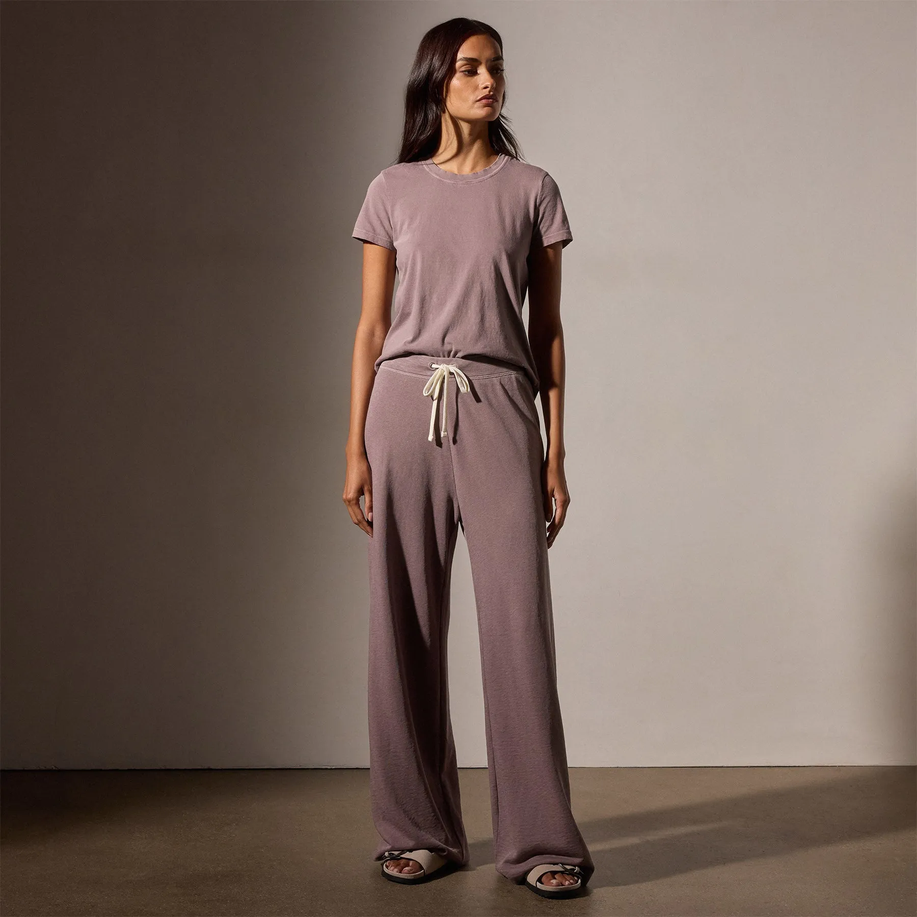 Wide Leg Sweatpant - Red Ash Pigment