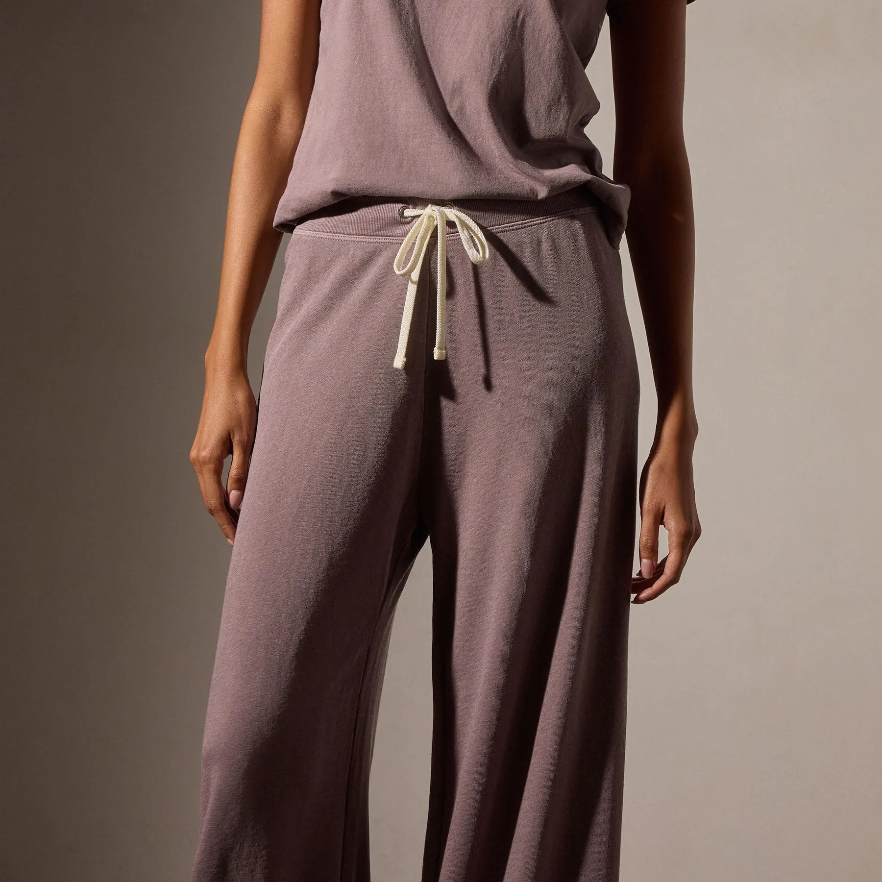 Wide Leg Sweatpant - Red Ash Pigment