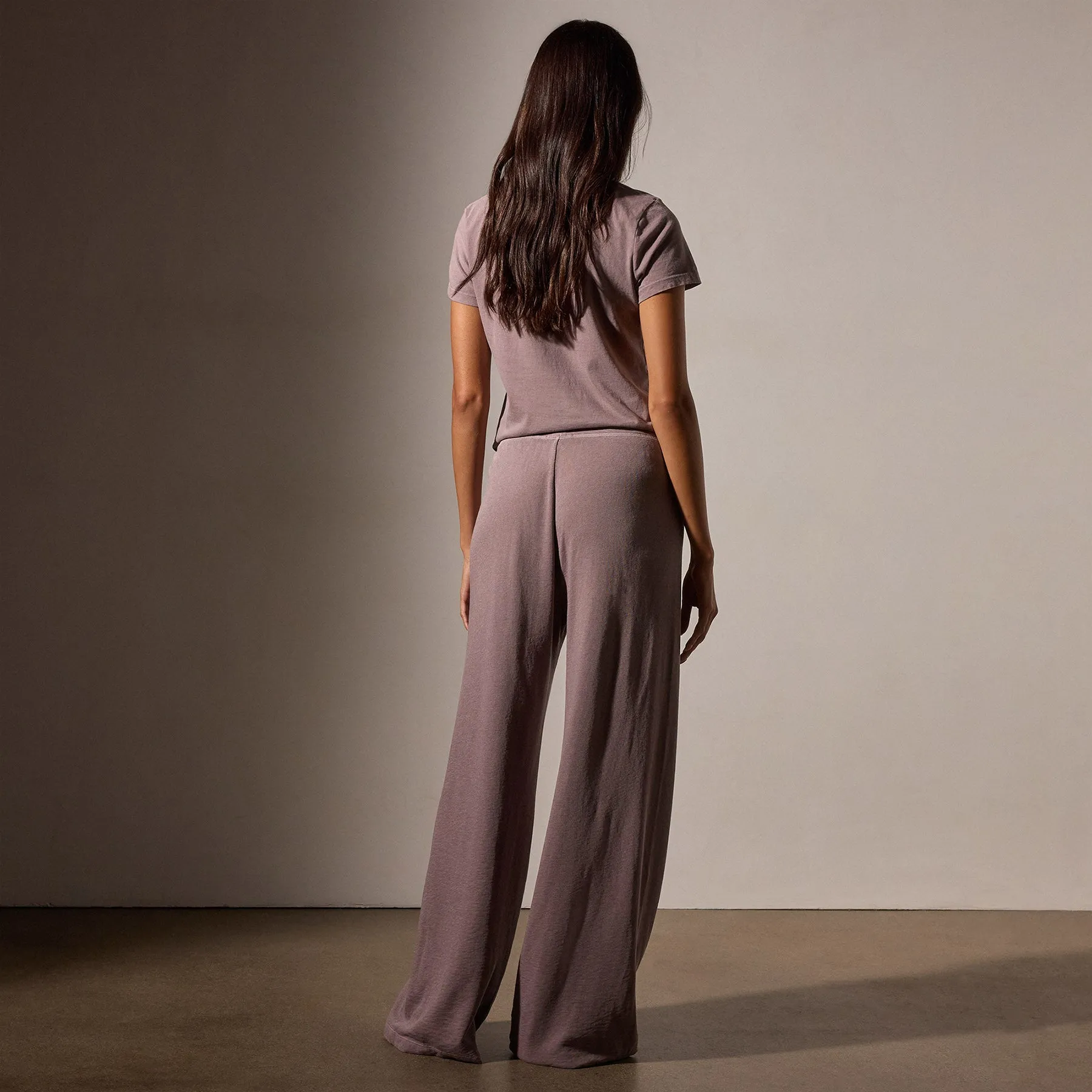 Wide Leg Sweatpant - Red Ash Pigment