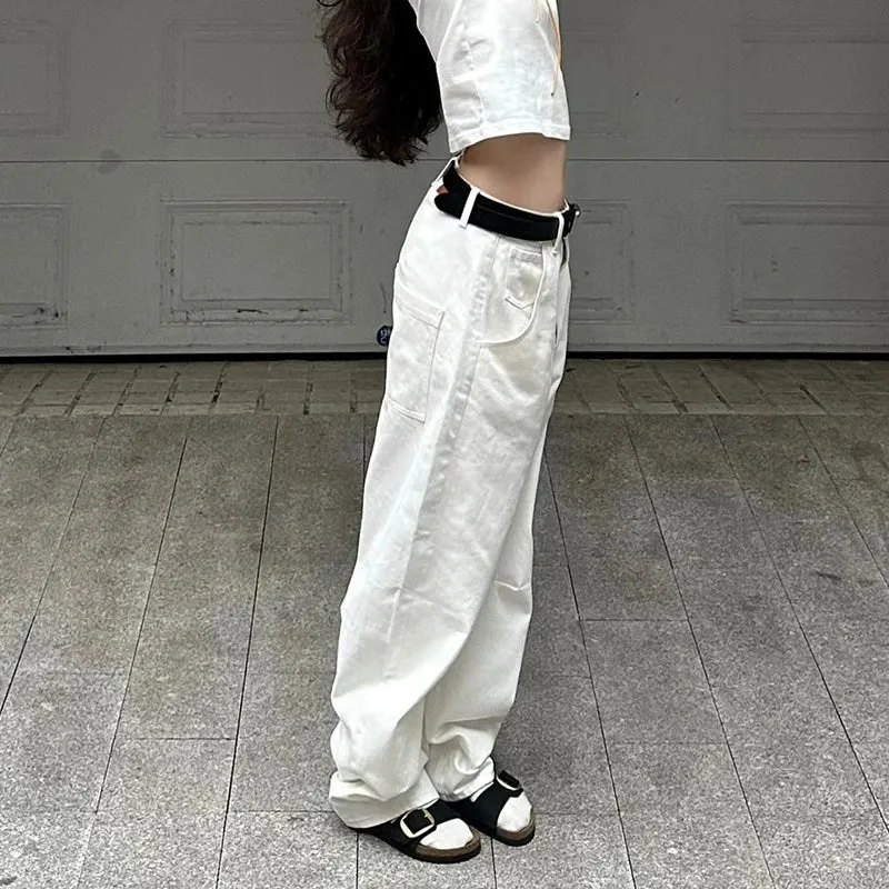 Wide-Leg White Pants