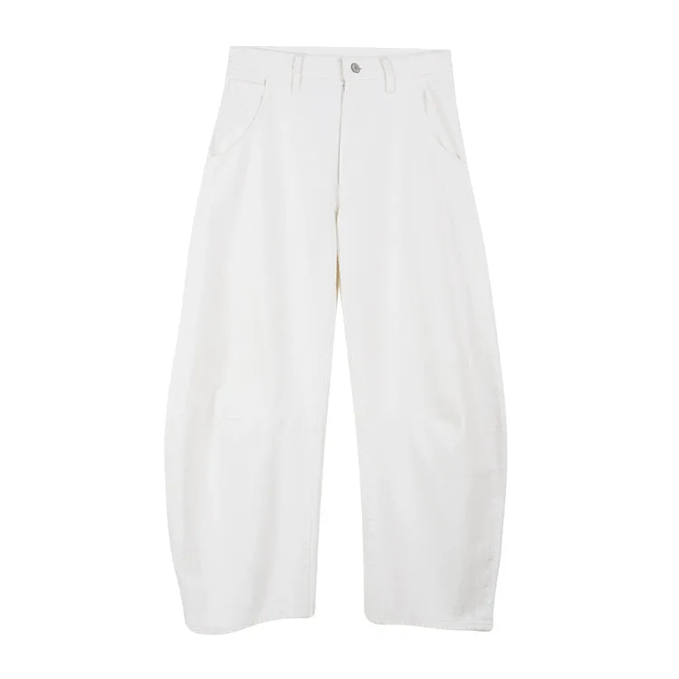 Wide-Leg White Pants