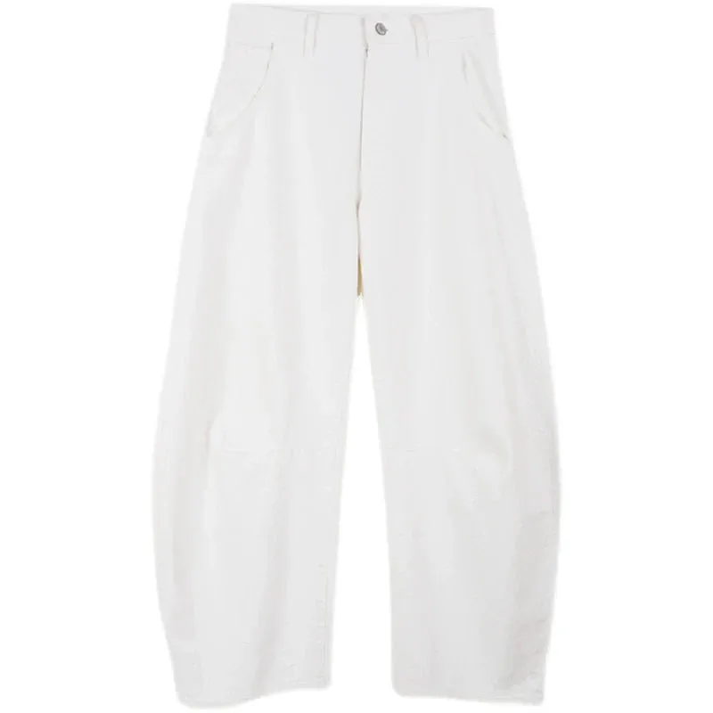 Wide-Leg White Pants