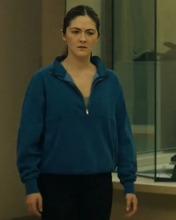 Wish You Were Here 2025 Isabelle Fuhrman Blue Sweatshirt