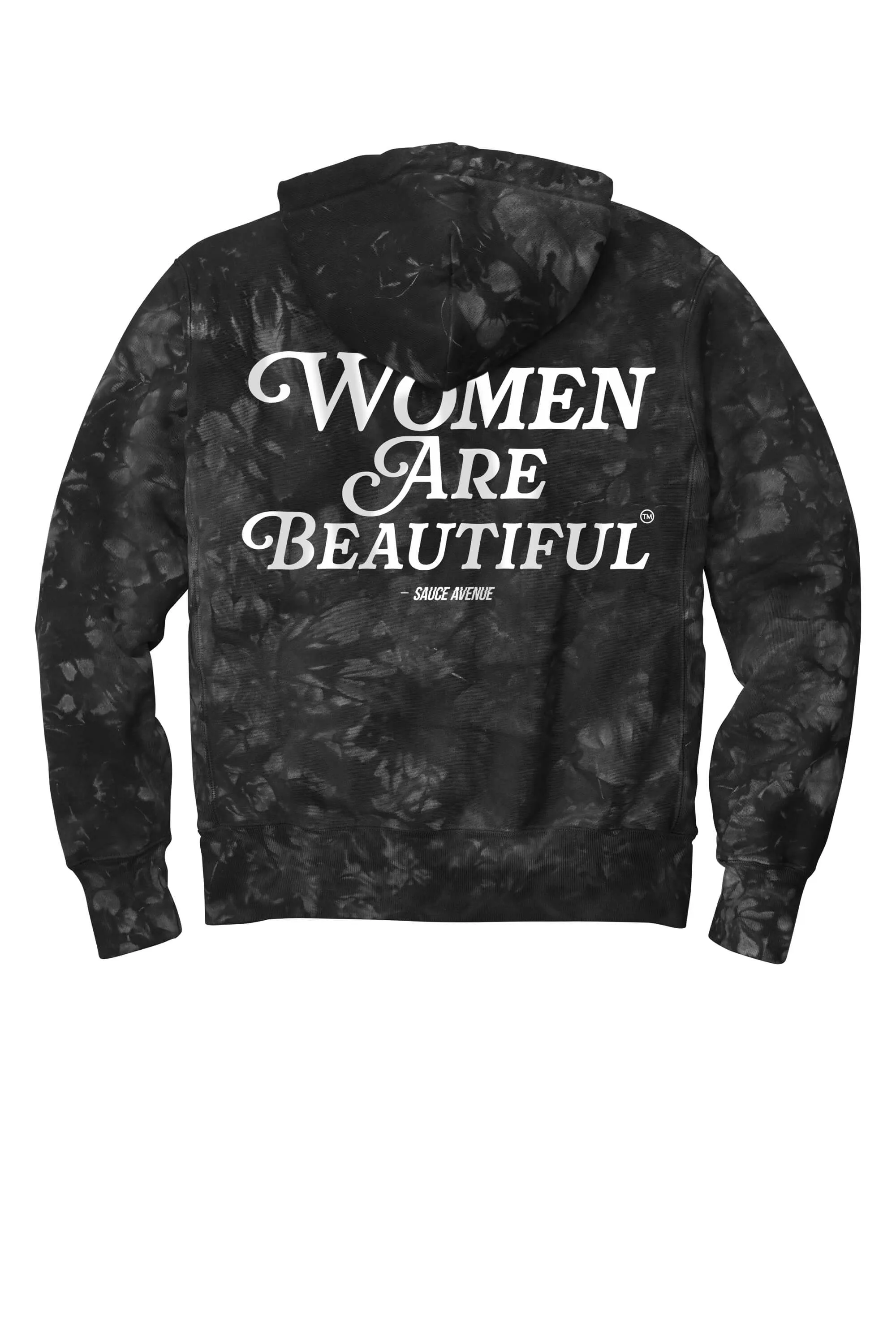 Women Are Beautiful (WH) | Black Champion® Tie-Dye Hoodie
