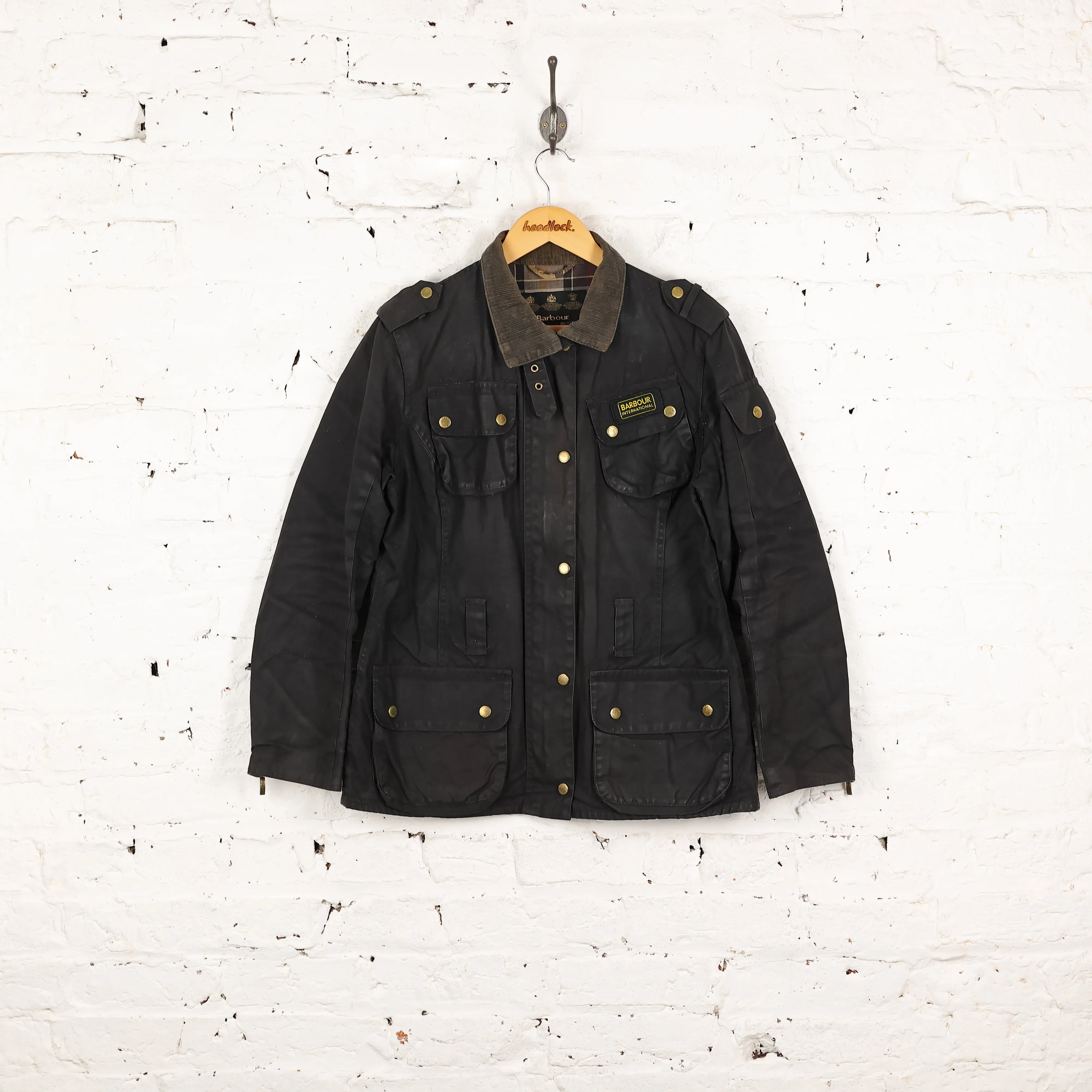 Women's Barbour International Wax Jacket - Black - Women's M