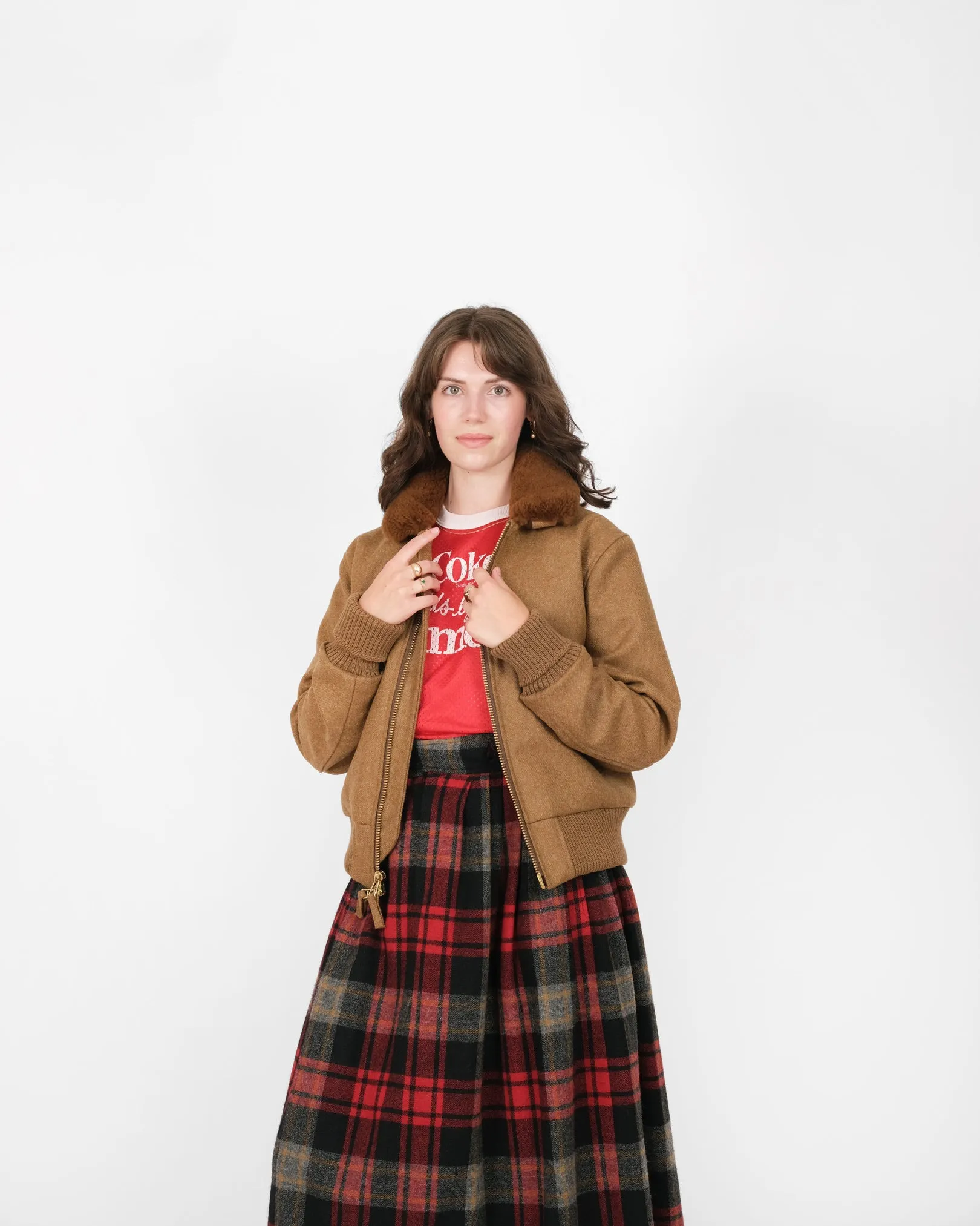 Women's Flyer's Club Jacket - Dark Tan Mix