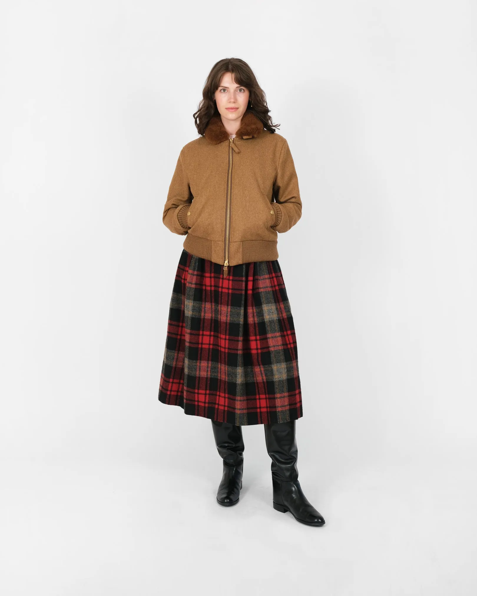 Women's Flyer's Club Jacket - Dark Tan Mix
