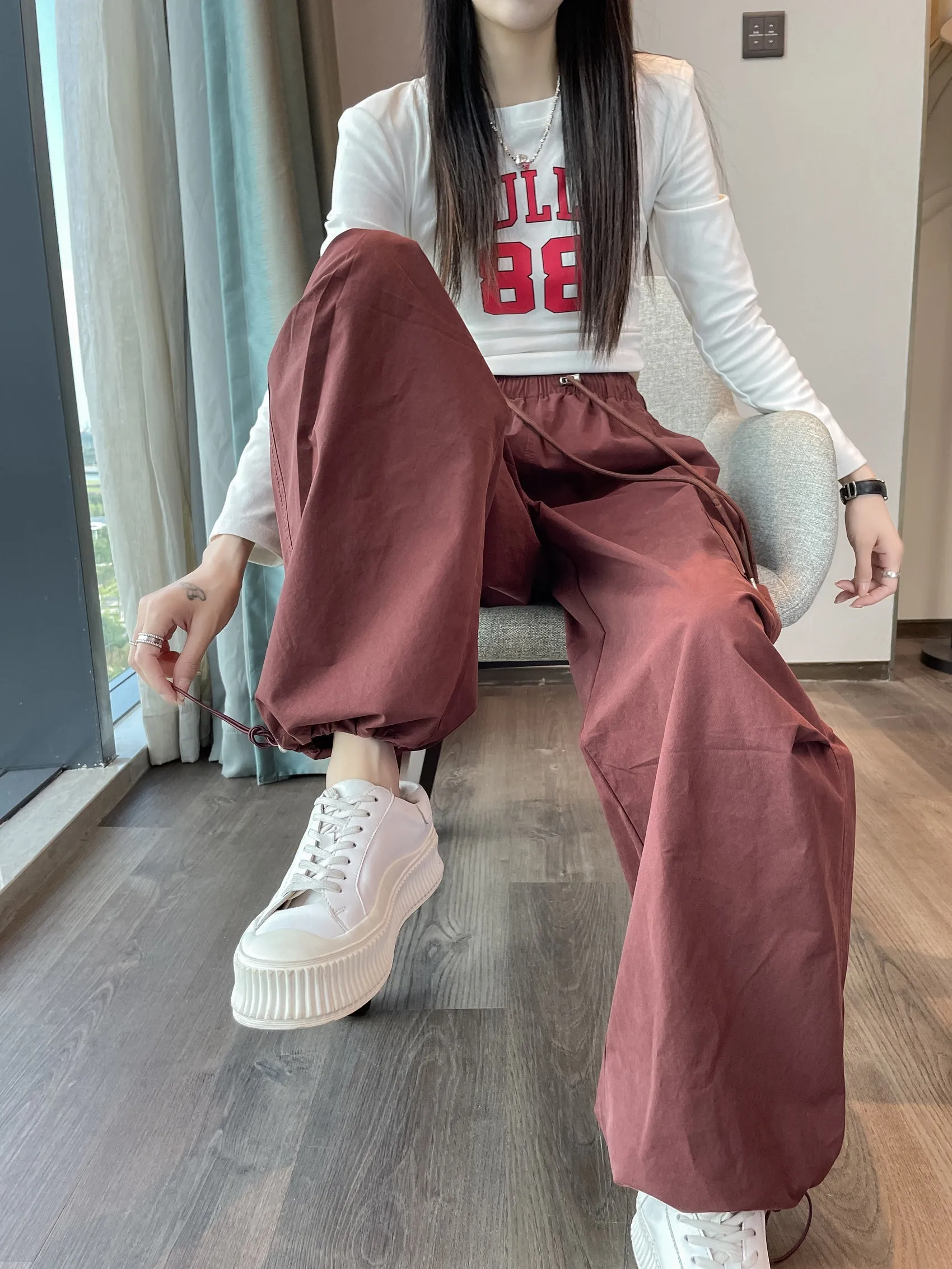Women's Lightweight and Breathable High Waisted Cargo Pant
