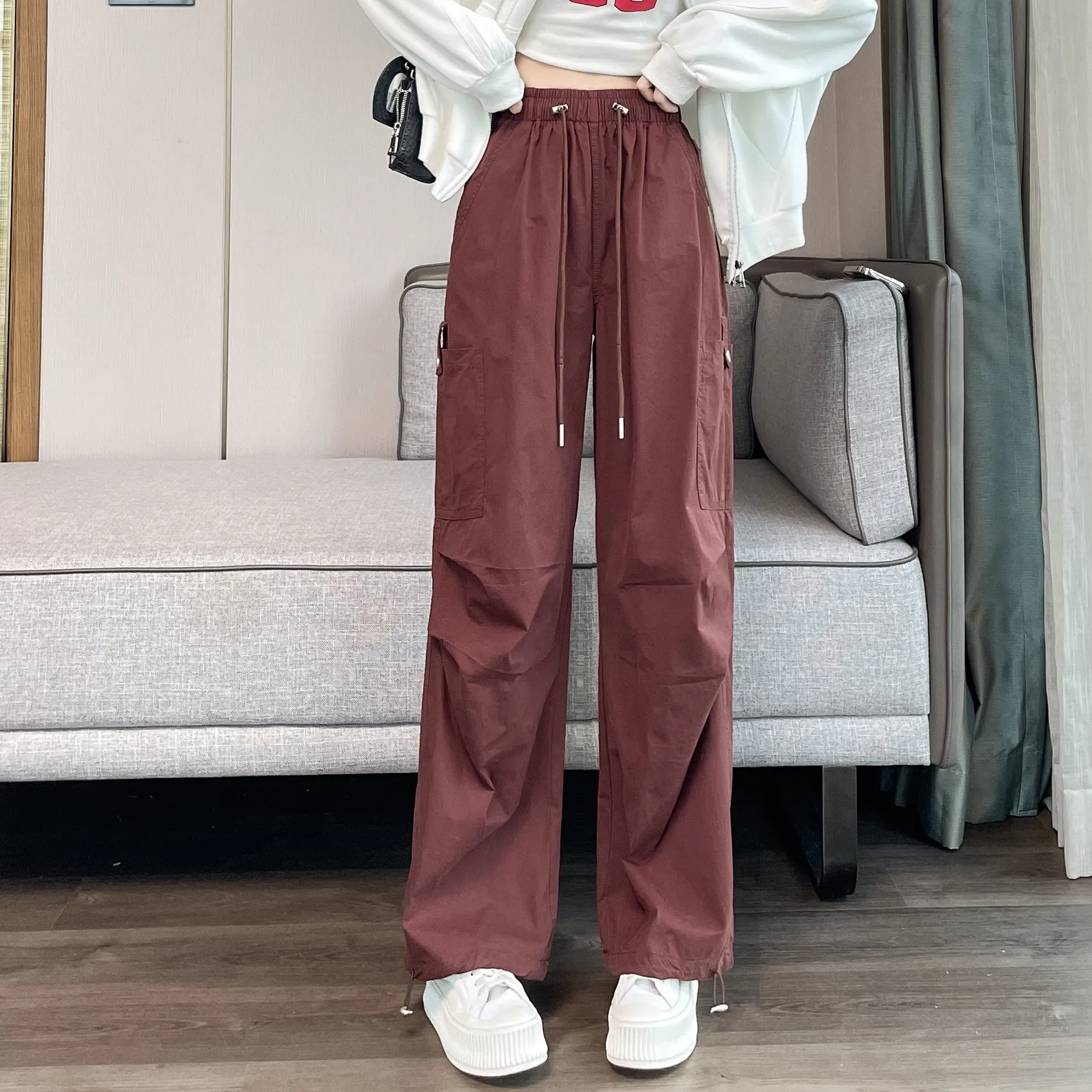 Women's Lightweight and Breathable High Waisted Cargo Pant